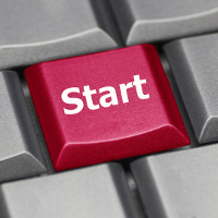 Tecla “start” en un teclado.